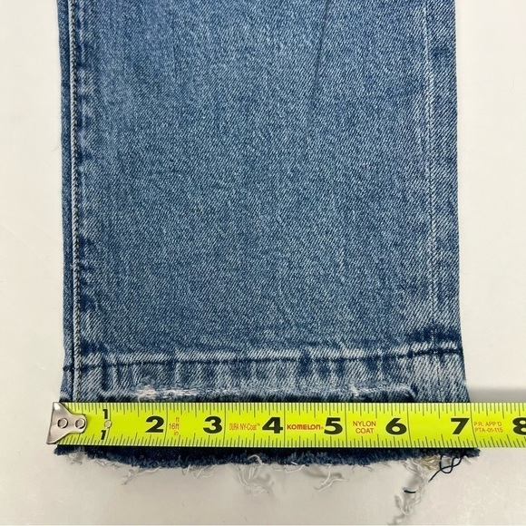 NWT Forever 21 Women’s Blue Jeans Sz 4 (27) Light Wash Mid-Rise Curved Straight - Picture 12 of 16